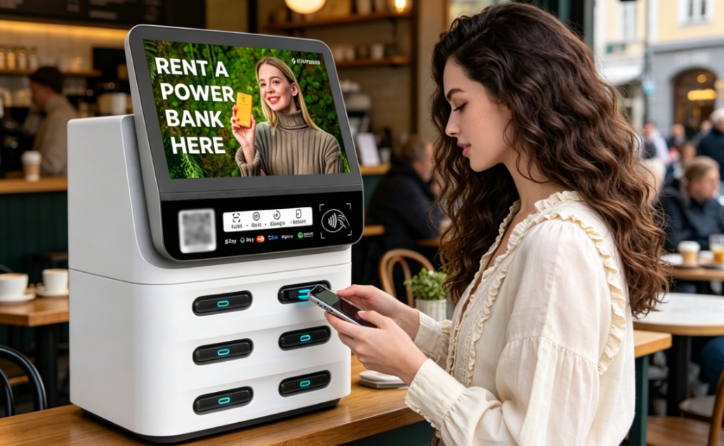 Sweden POS shared power bank café and restaurant street deployment, high-traffic stable rental income